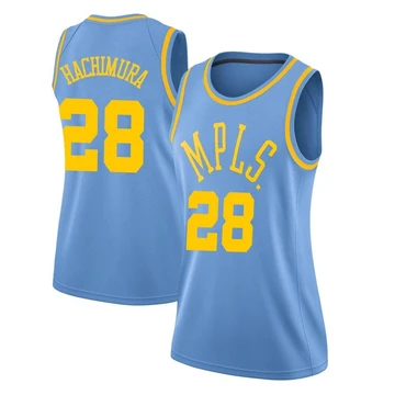 Rui Hachimura ＃28 Los Angeles Lakers Swingman Blue Women's Hardwood Classics Jersey