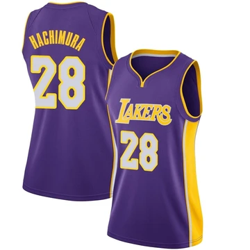 Rui Hachimura ＃28 Los Angeles Lakers Swingman Purple Women's Jersey - Statement Edition