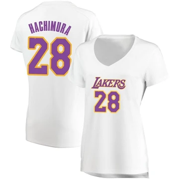 Rui Hachimura ＃28 Los Angeles Lakers White Women's Fast Break Jersey - Association Edition