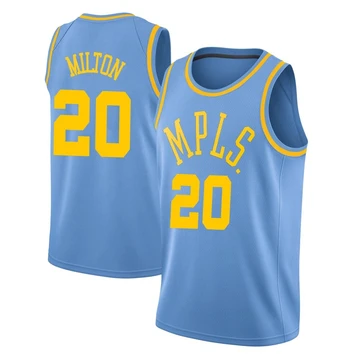 Shake Milton ＃20 Los Angeles Lakers Swingman Blue Youth Hardwood Classics Jersey