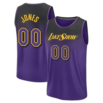 Tevian Jones ＃00 Los Angeles Lakers 2024/25 Men's Purple Fast Break City Edition Jersey