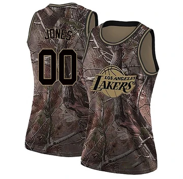 Tevian Jones ＃00 Los Angeles Lakers Swingman Camo Women's Realtree Collection Jersey
