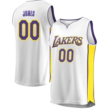 Tevian Jones ＃00 Los Angeles Lakers White Men's Fast Break Jersey - Association Edition