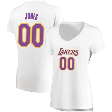 Tevian Jones ＃00 Los Angeles Lakers White Women's Fast Break Jersey - Association Edition